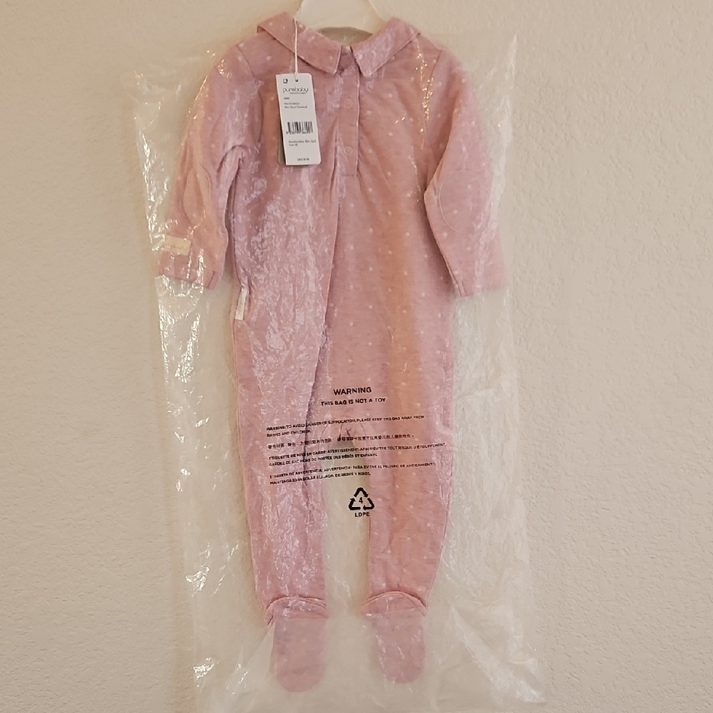 Purebaby Baby Girls Mini Spot Onesie - Picture 7 of 15